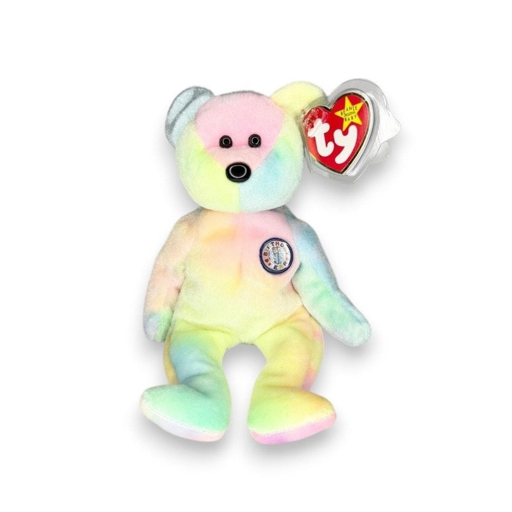 B.B. Bear Ty Beanie Baby | Birthday Celebration Bear | Mint Heart Tag